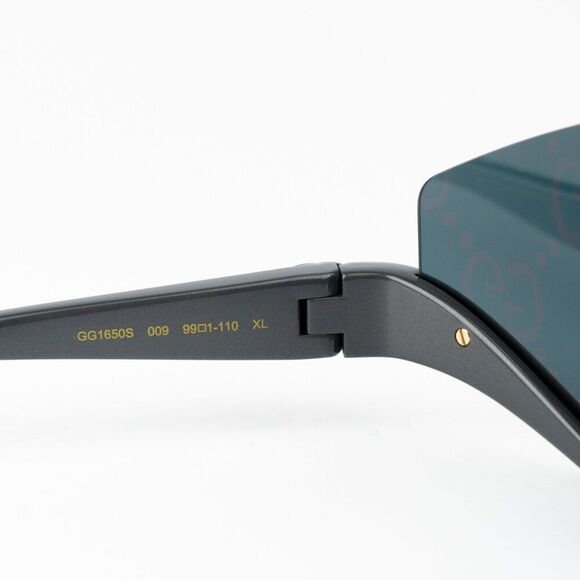 NEW Gucci GG1650S 009 Grey Red Mirror Logo Unisex Shield Mask Sunglasses - Picture 7 of 7